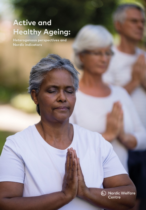 Picture of the cover where women are meditating outside.